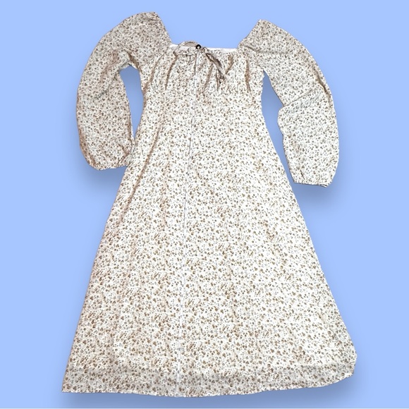 💥HP💥NWT Vernacular Peasant Style Midi Dress in Antique Floral Print. Size Small - Picture 4 of 13